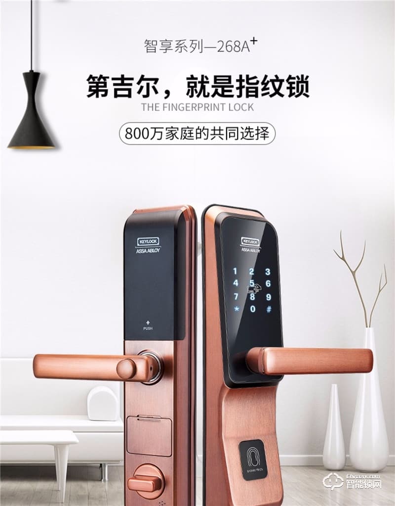 第吉爾智能鎖 #6600-268智能密碼鎖磁卡大門(mén)鎖新門(mén)禁鎖