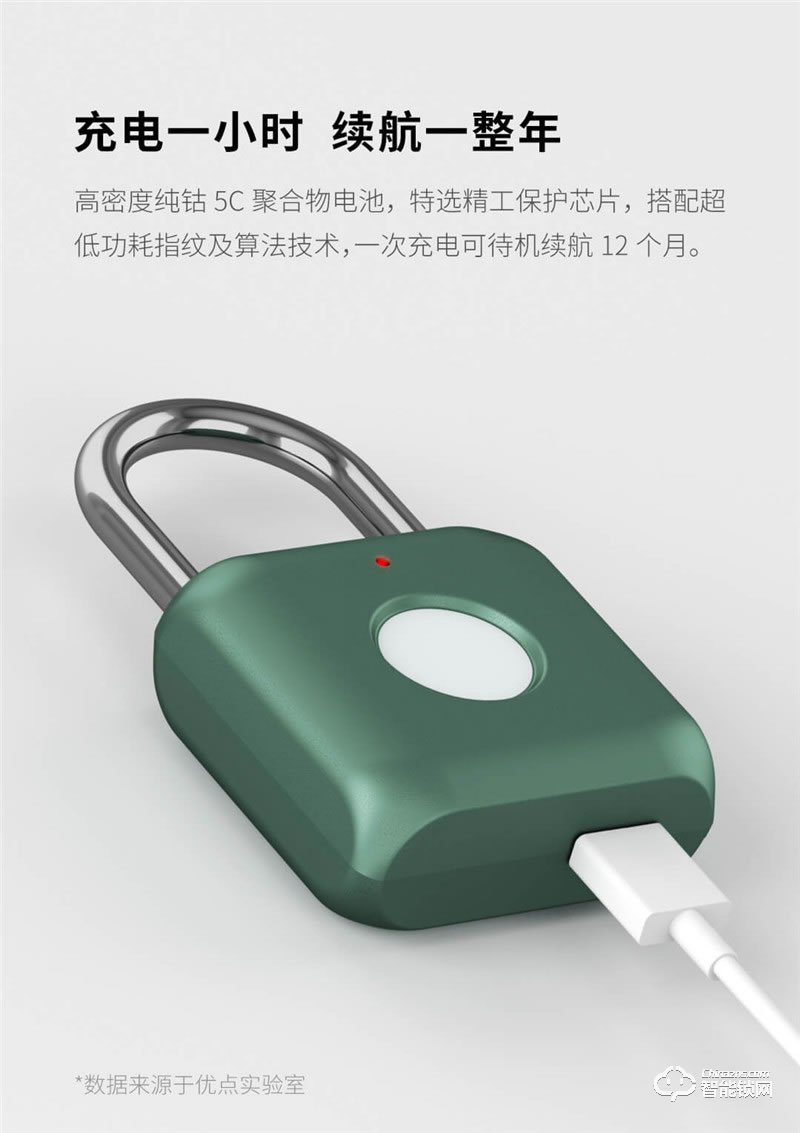 優點智能鎖 Kitty智能指紋掛鎖