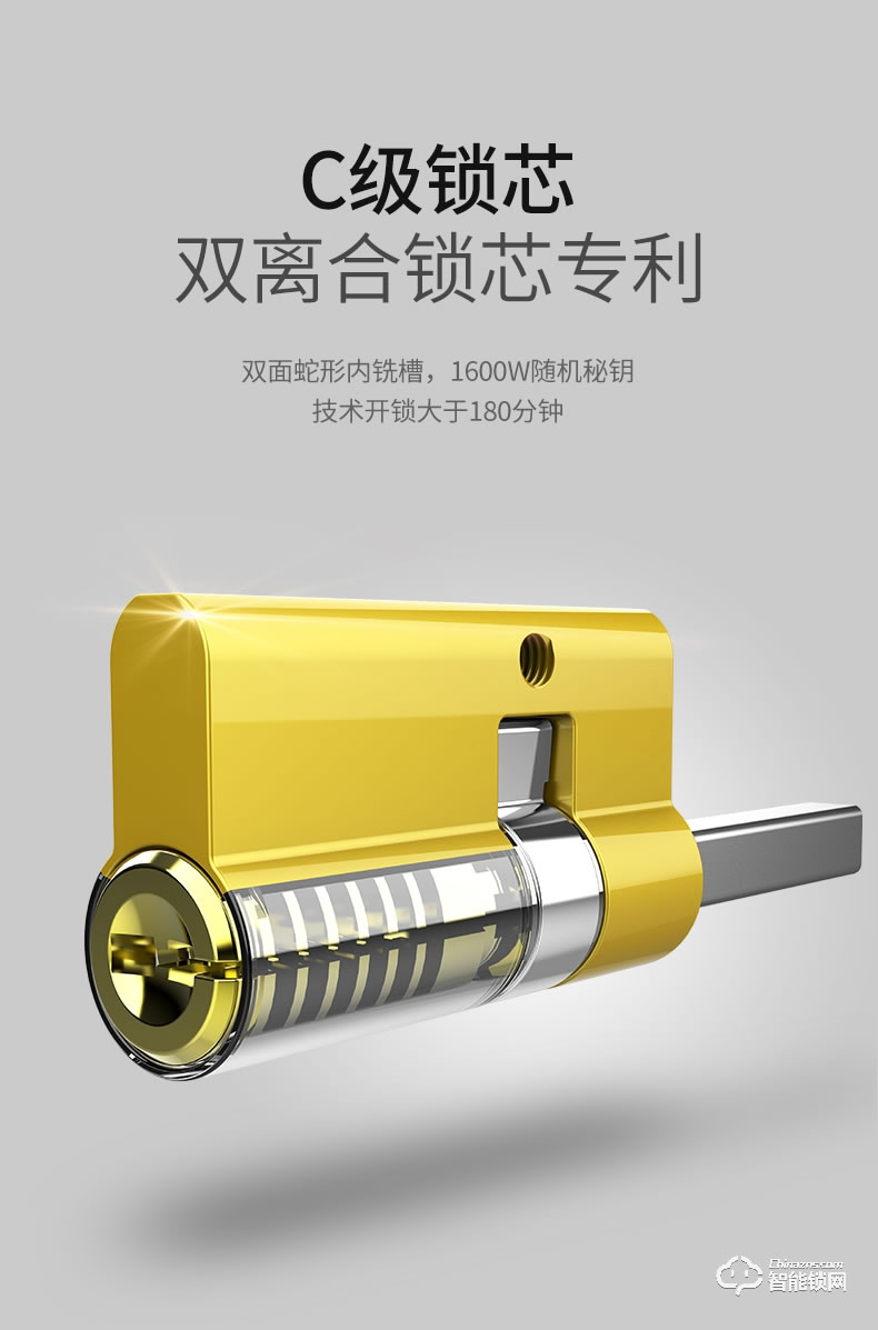 AOC智能鎖 E6家用防盜門大門電子鎖刷卡門鎖