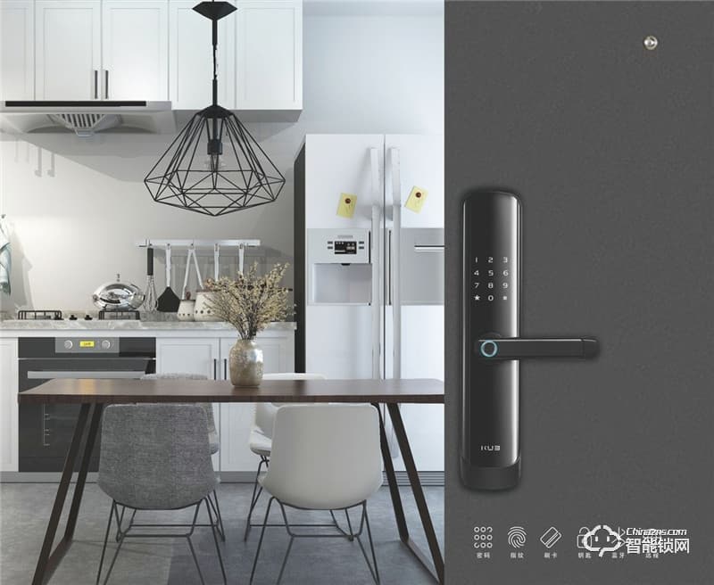 KUB智能鎖 KX2曲面鎖身密碼指紋智能鎖