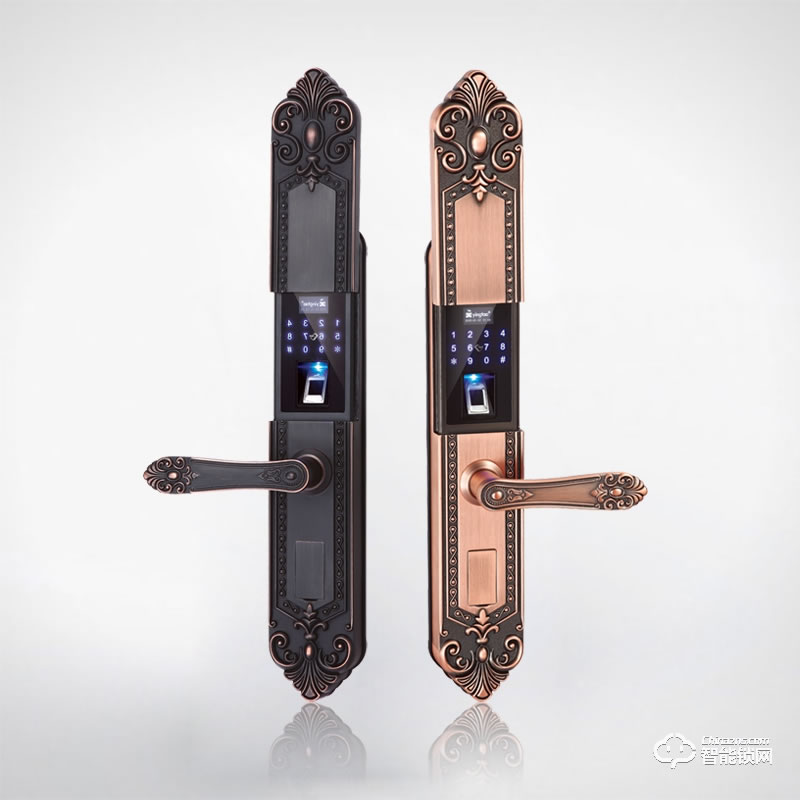 櫻桃智能鎖 110歐式滑蓋指紋密碼鎖