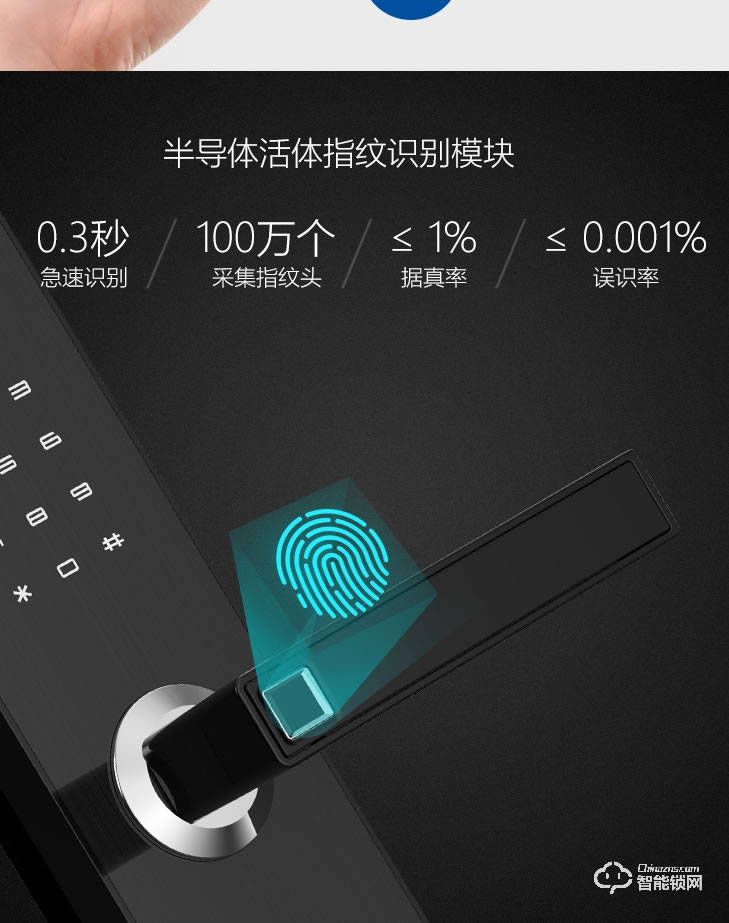 居聯智能鎖 B5-B虛位密碼活體指紋智能指紋鎖