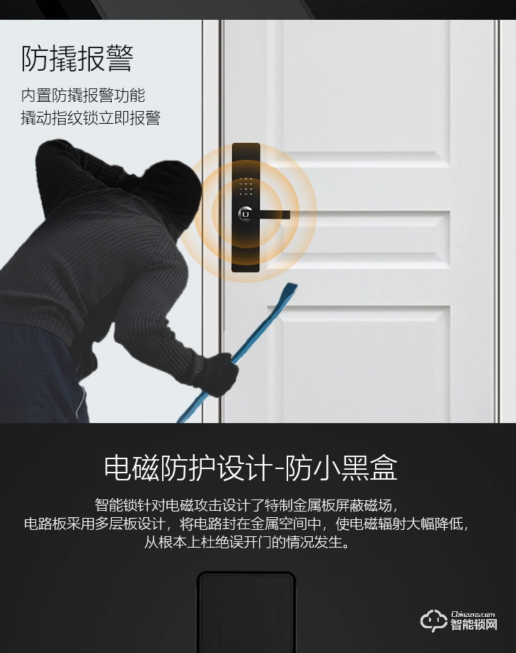 居聯智能鎖 B5-B虛位密碼活體指紋智能指紋鎖