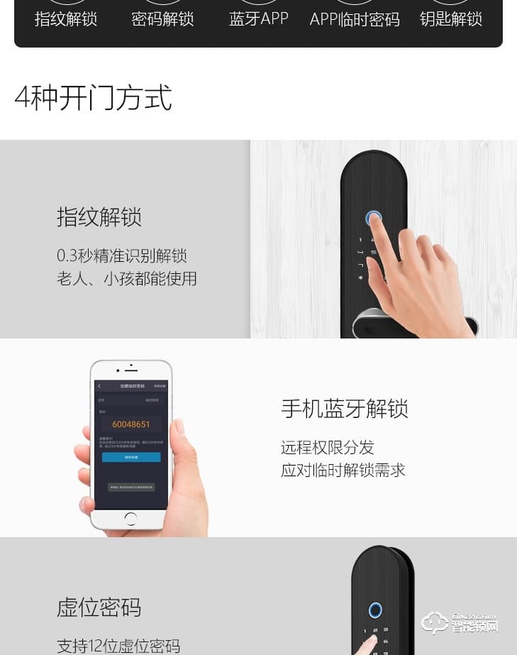 居聯智能鎖 B3虛位密碼防撬報警指紋鎖