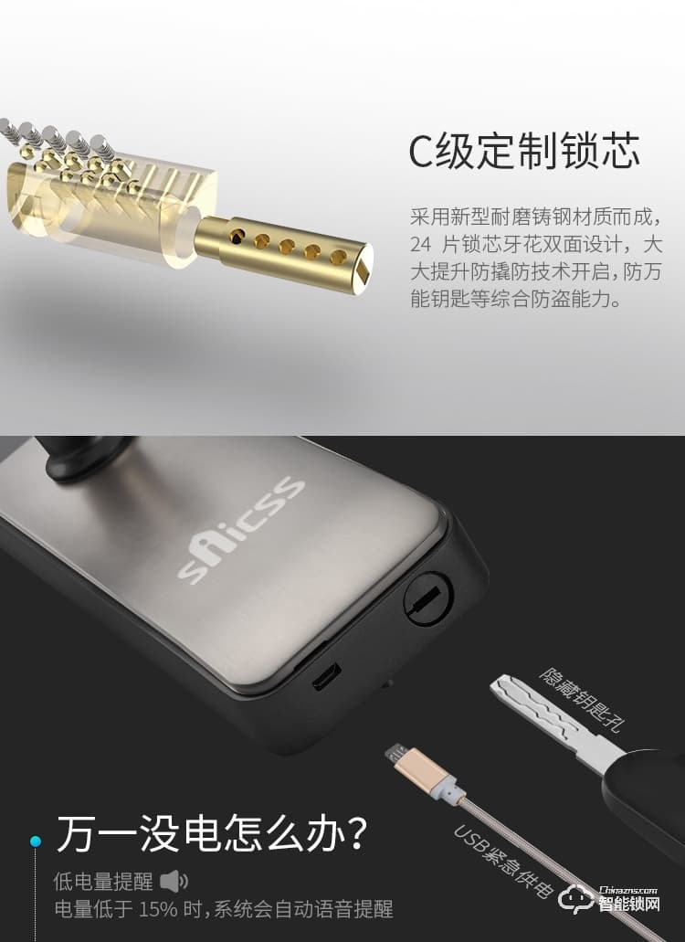 賽克仕智能鎖 JP02一握即開 遠程控制智能鎖