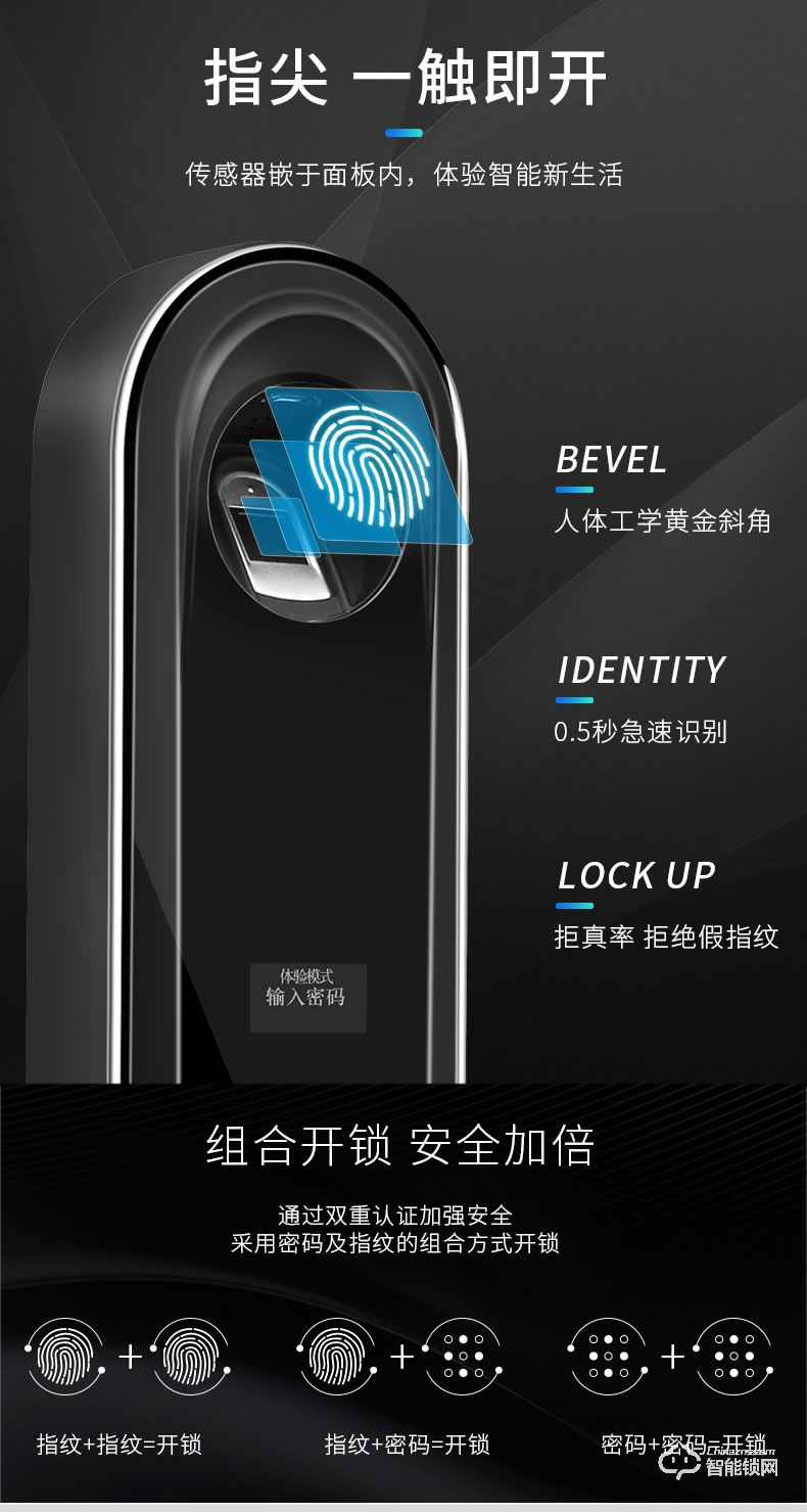 諾虎智能鎖 N3防撬報警密碼電子智能鎖