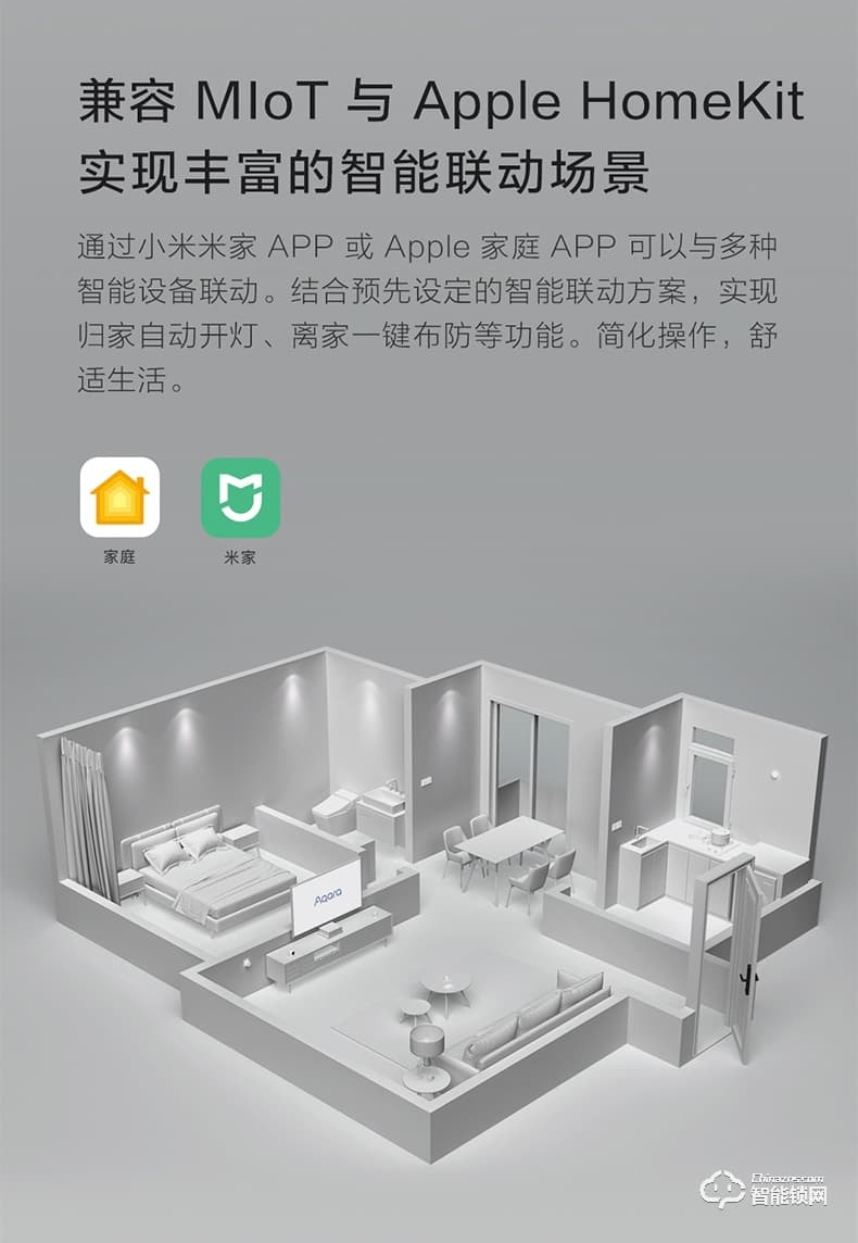 綠米Aqara智能鎖 N100家用防盜指紋電子密碼鎖