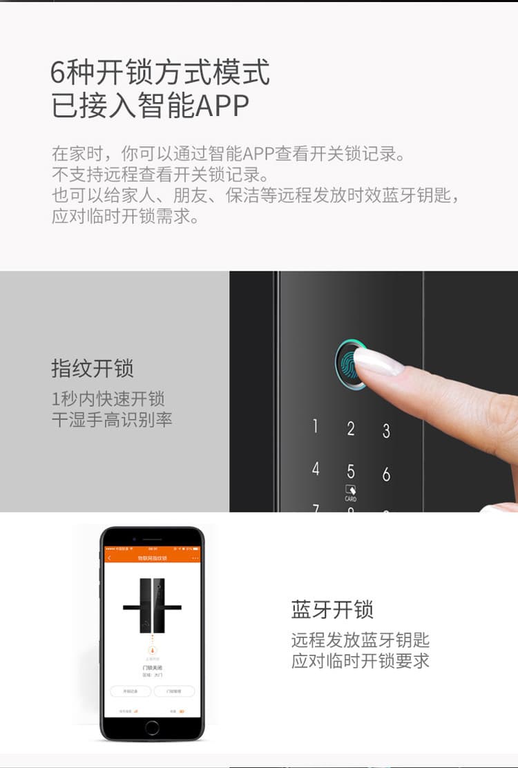 德犬智能鎖 L5藍(lán)牙鎖指紋家用防盜門鎖