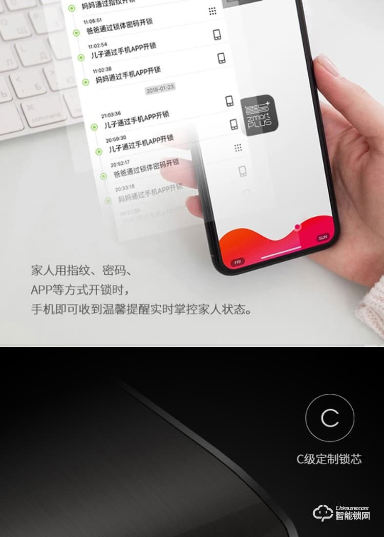 大東家智能門鎖 ZKF-DS08智能指紋密碼鎖