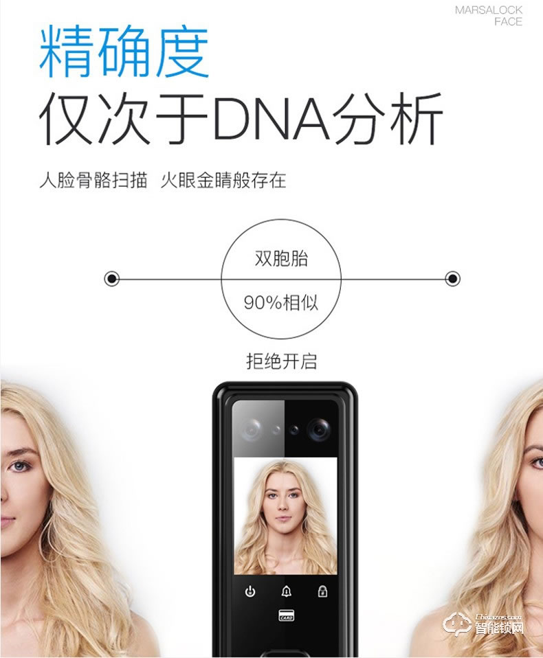 佰德龍智能鎖 Q10全自動人臉識別鎖刷臉鎖掌紋鎖