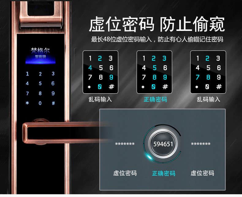 佰德龍智能鎖 239家用防盜門電子密碼鎖
