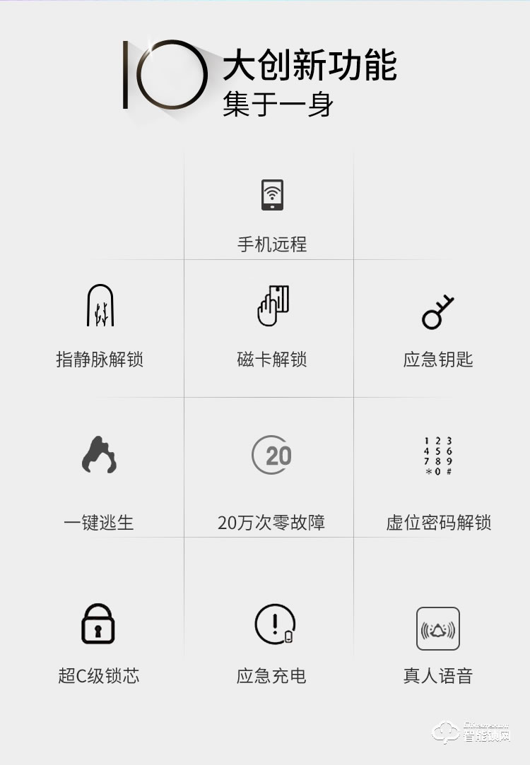 璽爾盾智能鎖 S7防盜門指靜脈密碼智能鎖