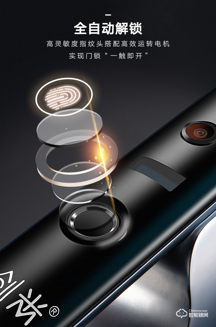 艾創米智能鎖 TK01-1全自動監控攝像頭防盜門電子鎖