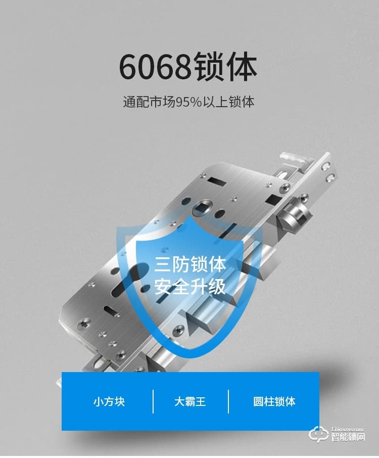 蘭和智能鎖 M36家用防盜門鎖半導體指紋鎖