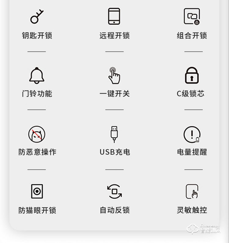 康辰家福智能鎖 F105家用防盜門密碼鎖 