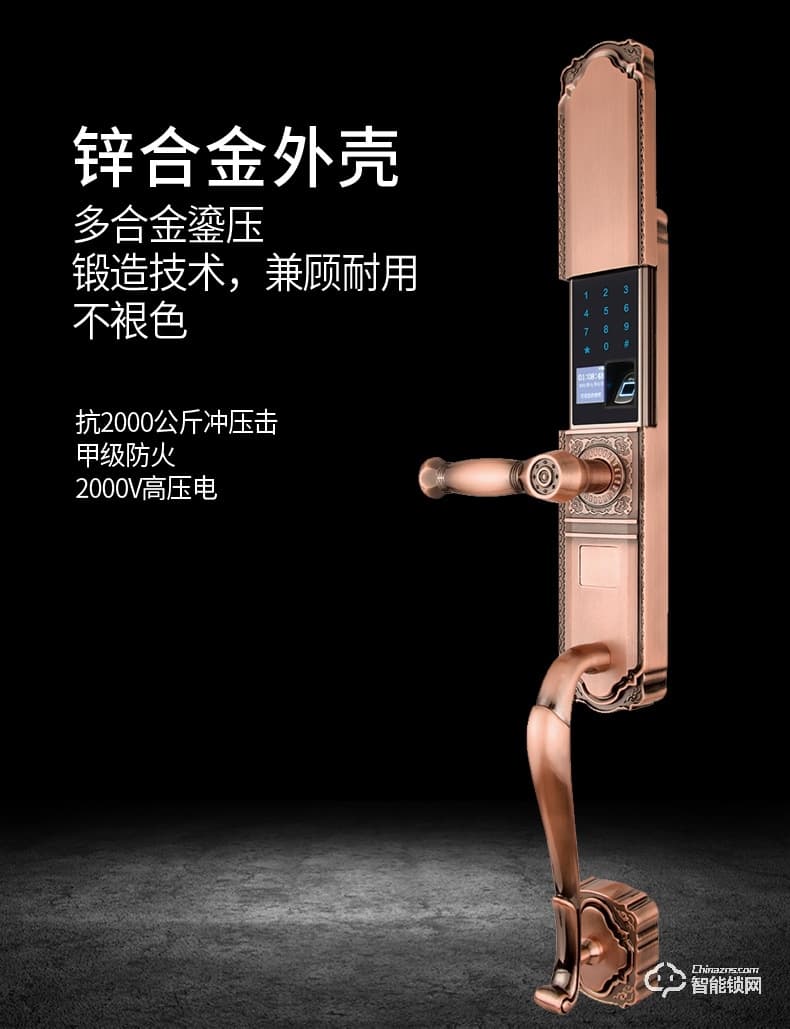 盾豹智能鎖 D-WZ1豪華別墅門指紋鎖