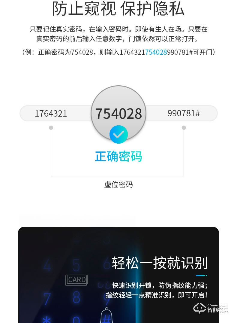 創鴻智能鎖 新玻璃門指紋鎖單雙門密碼鎖