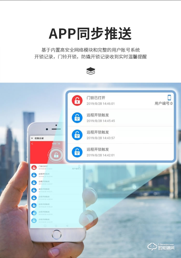 菲花奧智能鎖 防盜門遠程電子密碼磁卡鎖