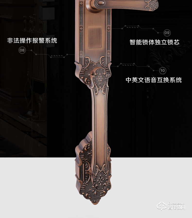 匠星智能鎖 JP1別墅大門歐式雙開門密碼門鎖