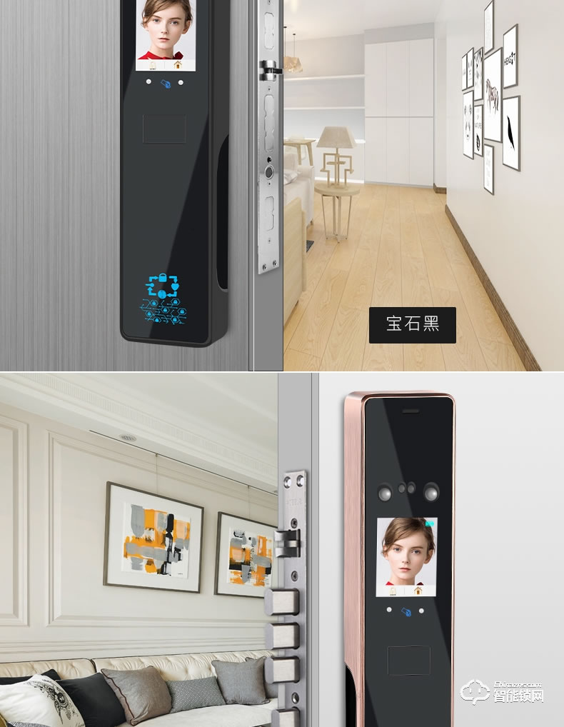 邦臣智能鎖 F3全自動人臉識別鎖大門鎖