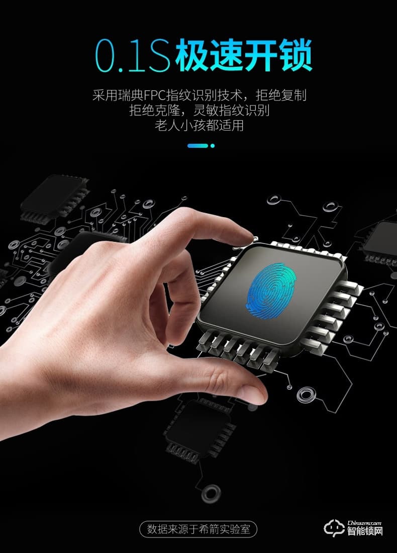 希箭智能鎖 C1推拉式家用防盜門智能鎖酒店門鎖