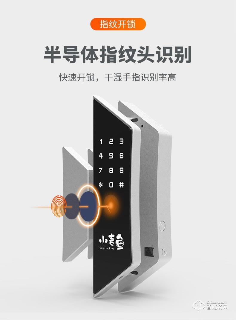 佐凱智能鎖 辦公室玻璃門禁鎖