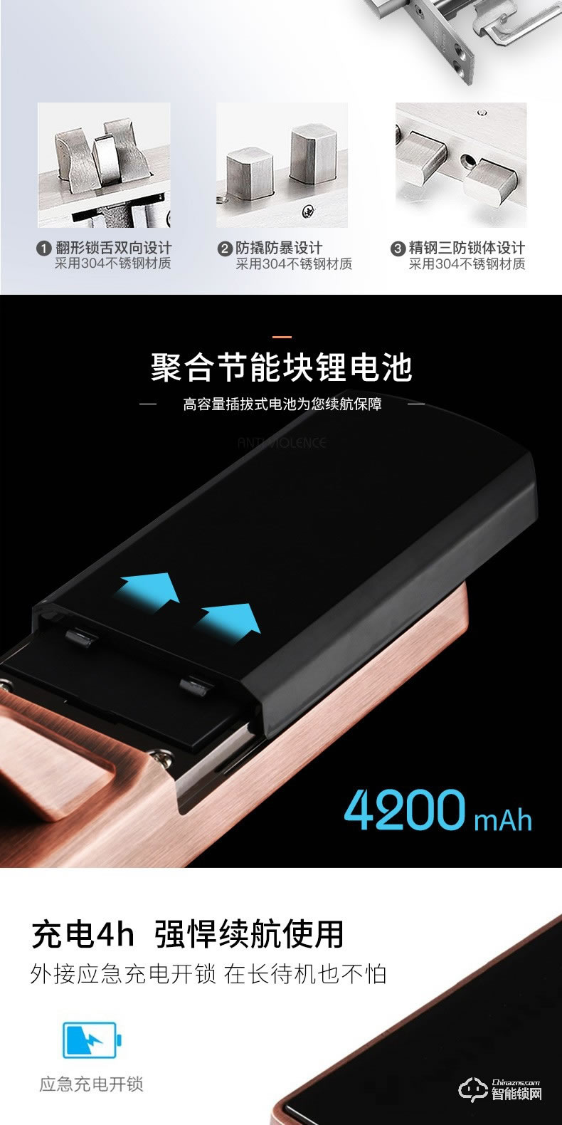 森太智能鎖 家用防盜門智能門鎖密碼鎖