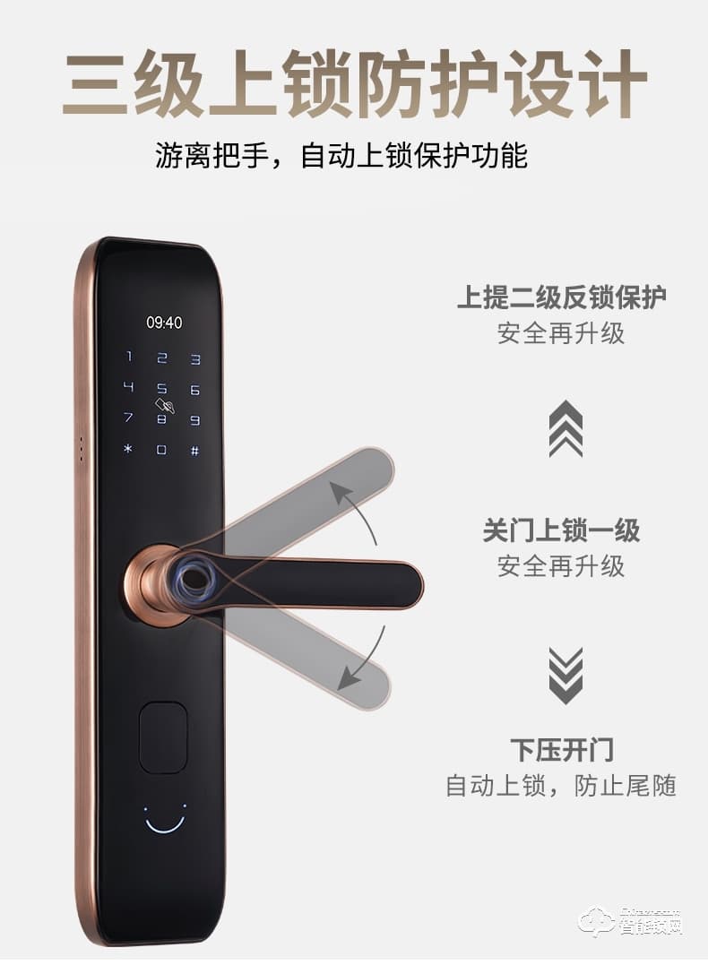 科羅格智能鎖 MG-606 家用防盜門電子鎖大門鎖