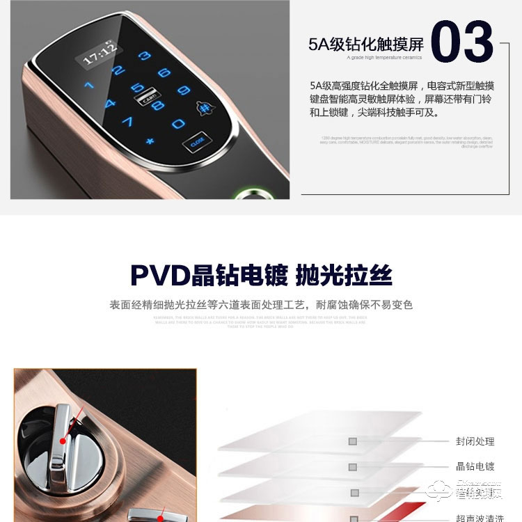 廣東凱恩斯智能鎖 自動開鎖遠程開門指紋密碼鎖