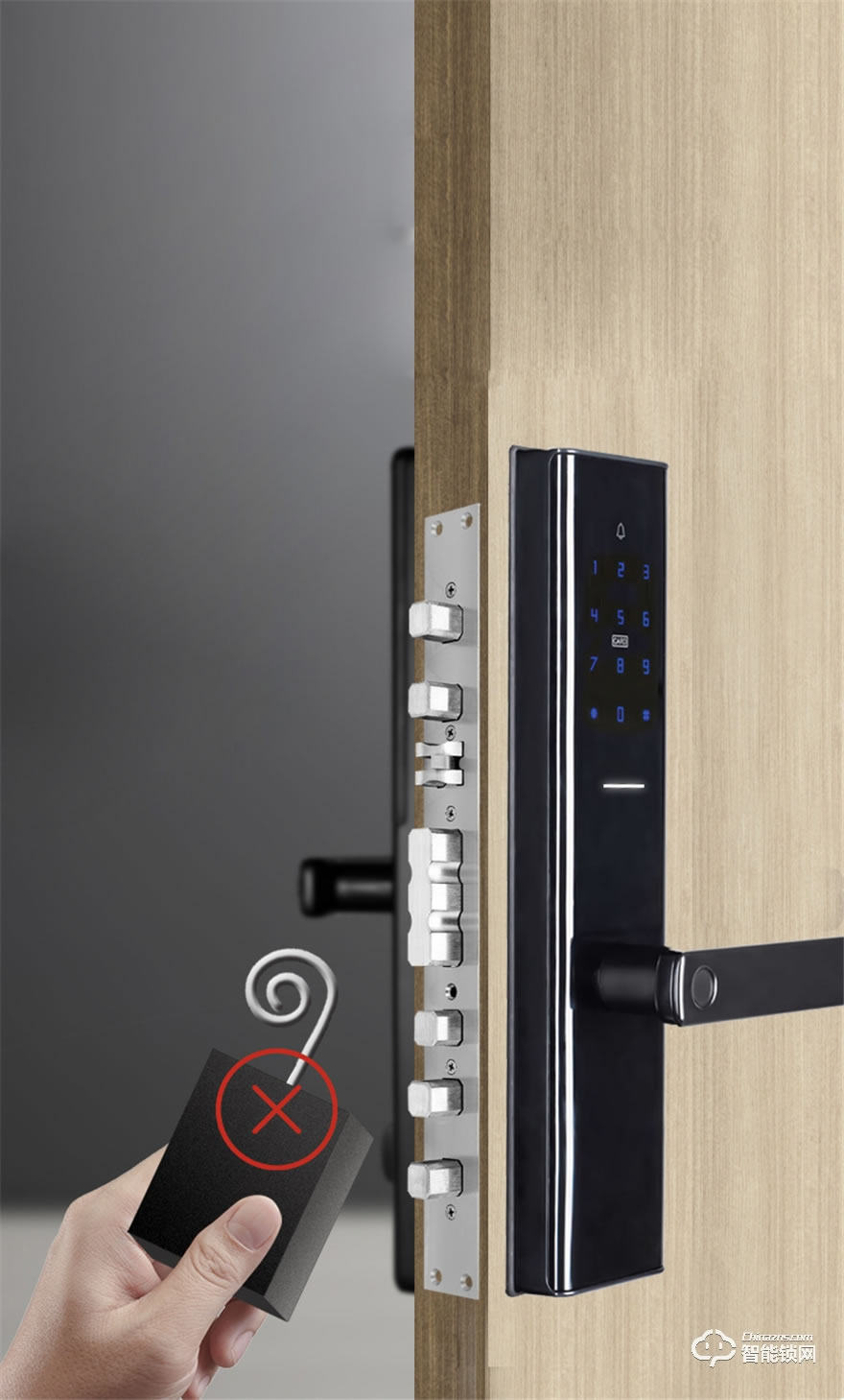 卿刻智能鎖 T1一握開指紋鎖智能電子門鎖