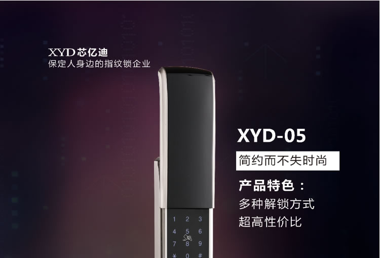 芯億迪智能鎖 XYD-05滑蓋家用防盜門智能鎖