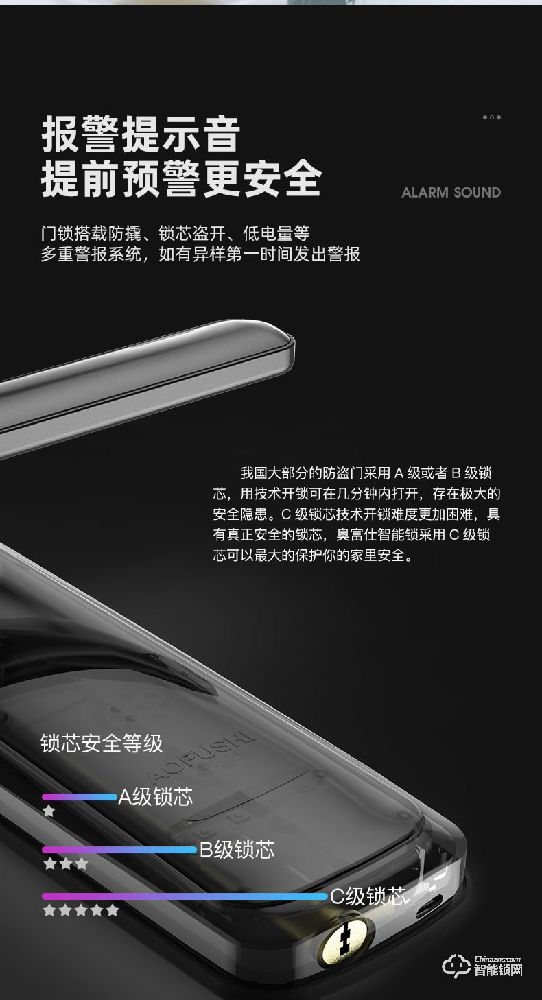 奧富仕智能鎖 AFS-A6視頻版智能鎖電子門鎖