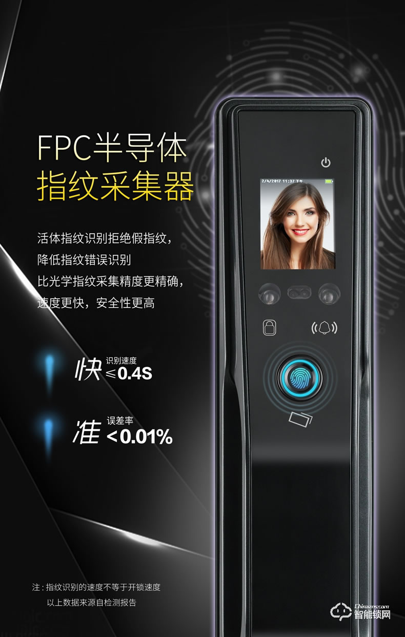 Housetek智能鎖 Q18-28全自動人臉識別智能鎖