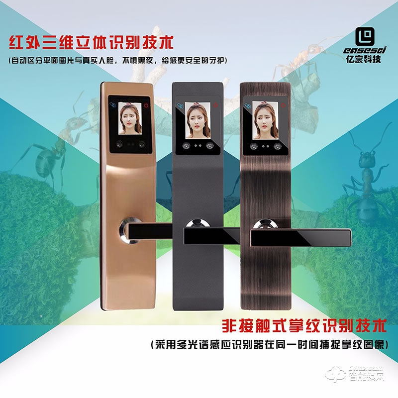 億宸智能鎖 C13智能人臉掌紋門鎖