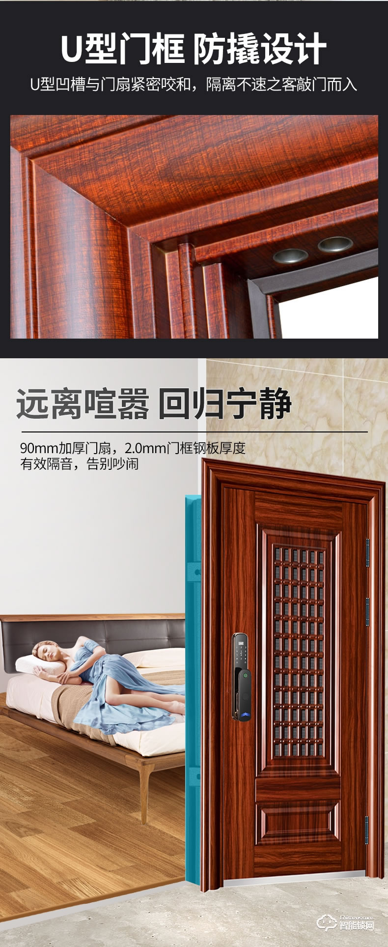 高雅居智能門 防盜門家用通風門