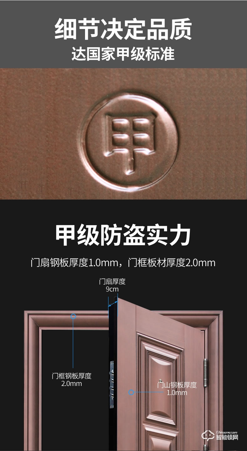 高雅居智能門 家用智能指紋解鎖門