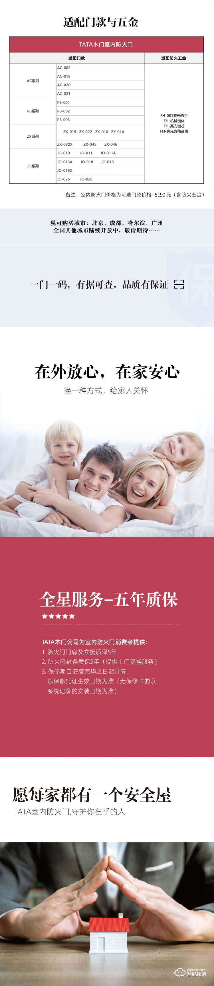 TATA智能門 安全防火門室內防火門