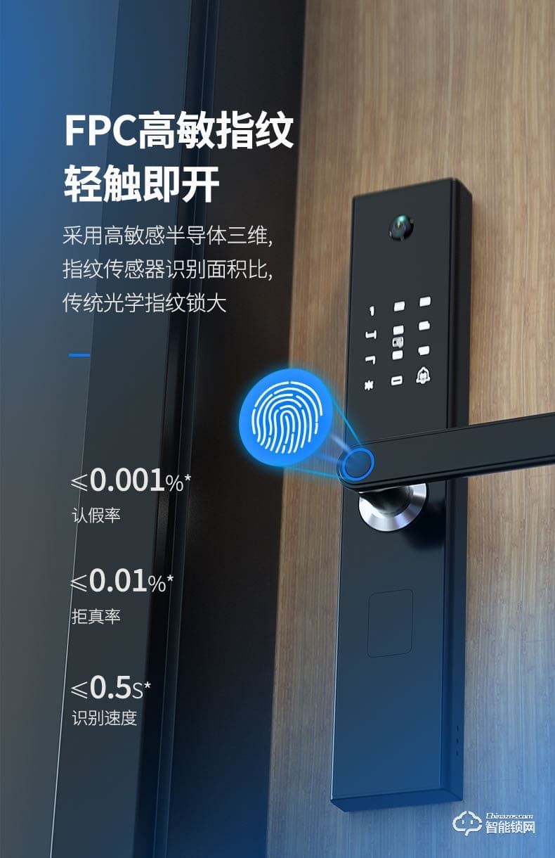 普利邦智能鎖 一握開電子指紋門鎖