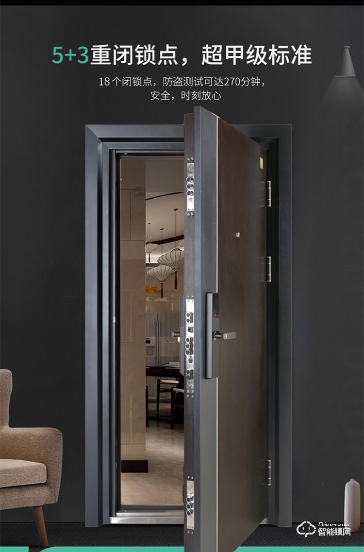 三得利智能門 戰(zhàn)狼一號甲級防盜門進(jìn)戶安全門