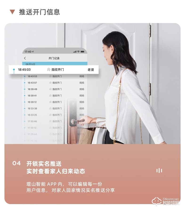 琨山通用智能鎖 D7家用防盜門視頻智能鎖