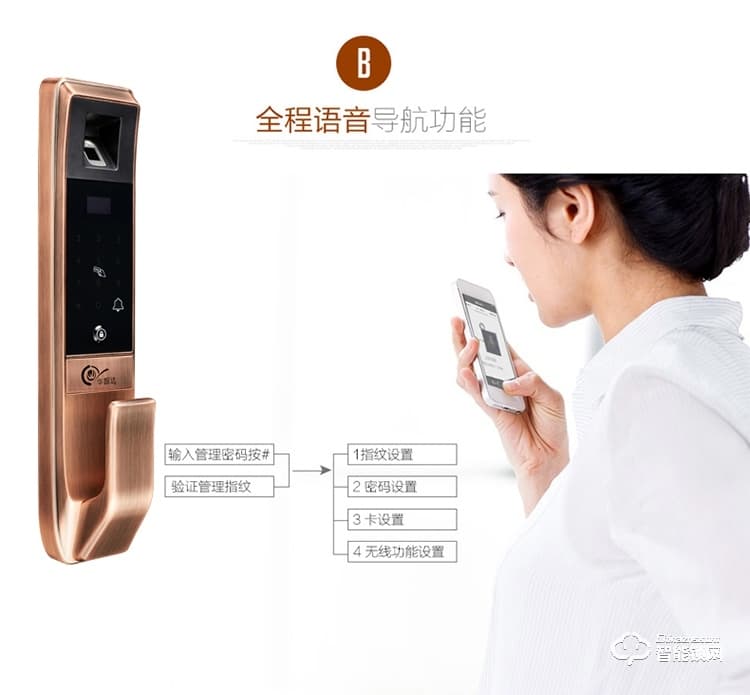 華智達智能鎖 E8家用防盜門刷卡感應鎖智能鎖