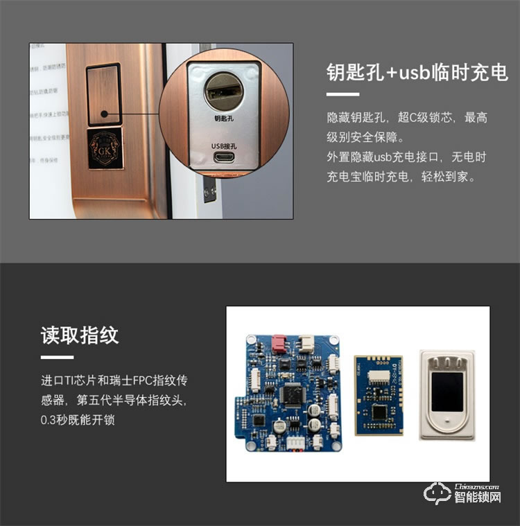 高卡獅智能鎖 KY-148家用防盜門智能鎖