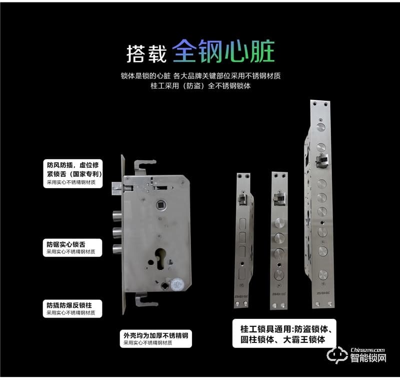 桂工智能鎖 GG-19系列別墅防盜指紋密碼鎖