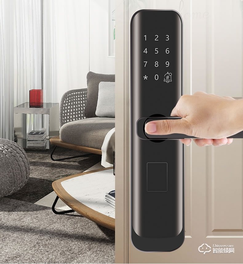 淺指智能鎖 SL-PX5可遠程防貓眼密碼鎖智能門鎖