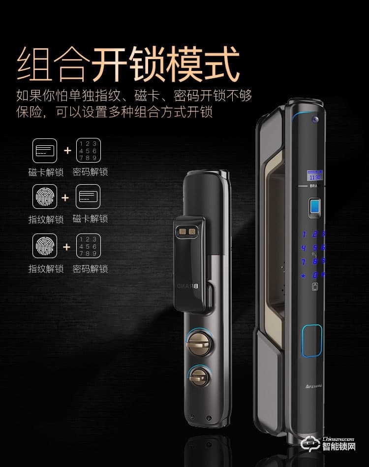 艾仕臣智能鎖 AS-001防盜門可視智能密碼鎖