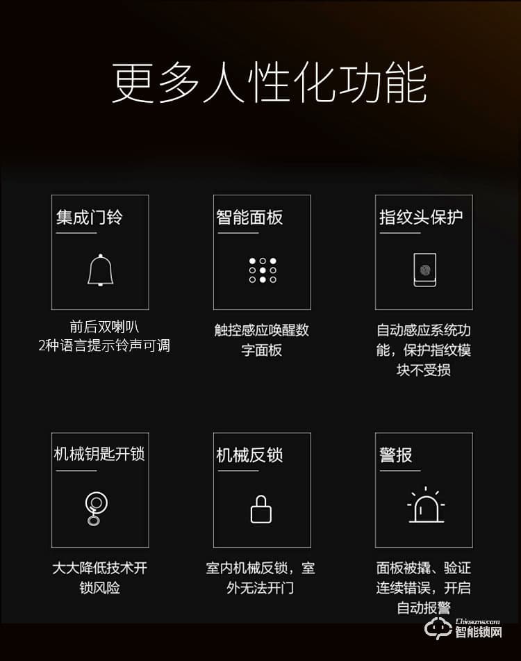 艾仕臣智能鎖 AS-008家用防盜門可視遠程鎖