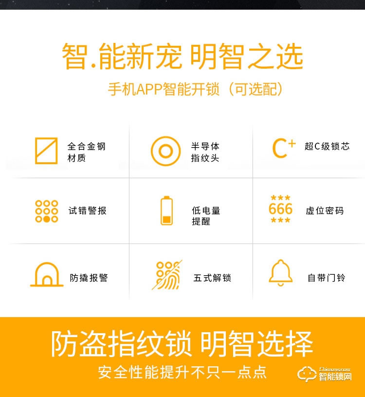 智普利智能鎖 Z9家用遠(yuǎn)程電子門鎖智能電子鎖