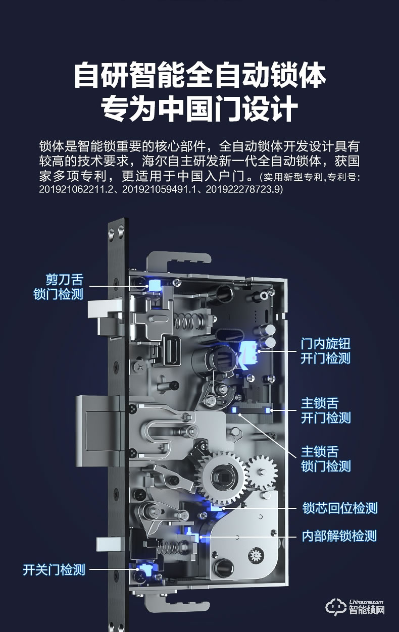 海爾智能鎖 P18推拉式家用防盜門(mén)全自動(dòng)智能鎖
