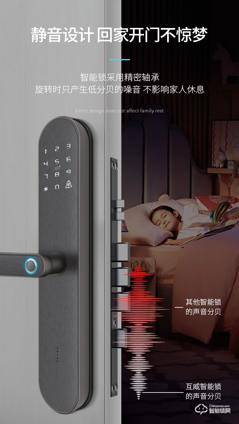 互威智能鎖 360家用防盜門密碼智能鎖