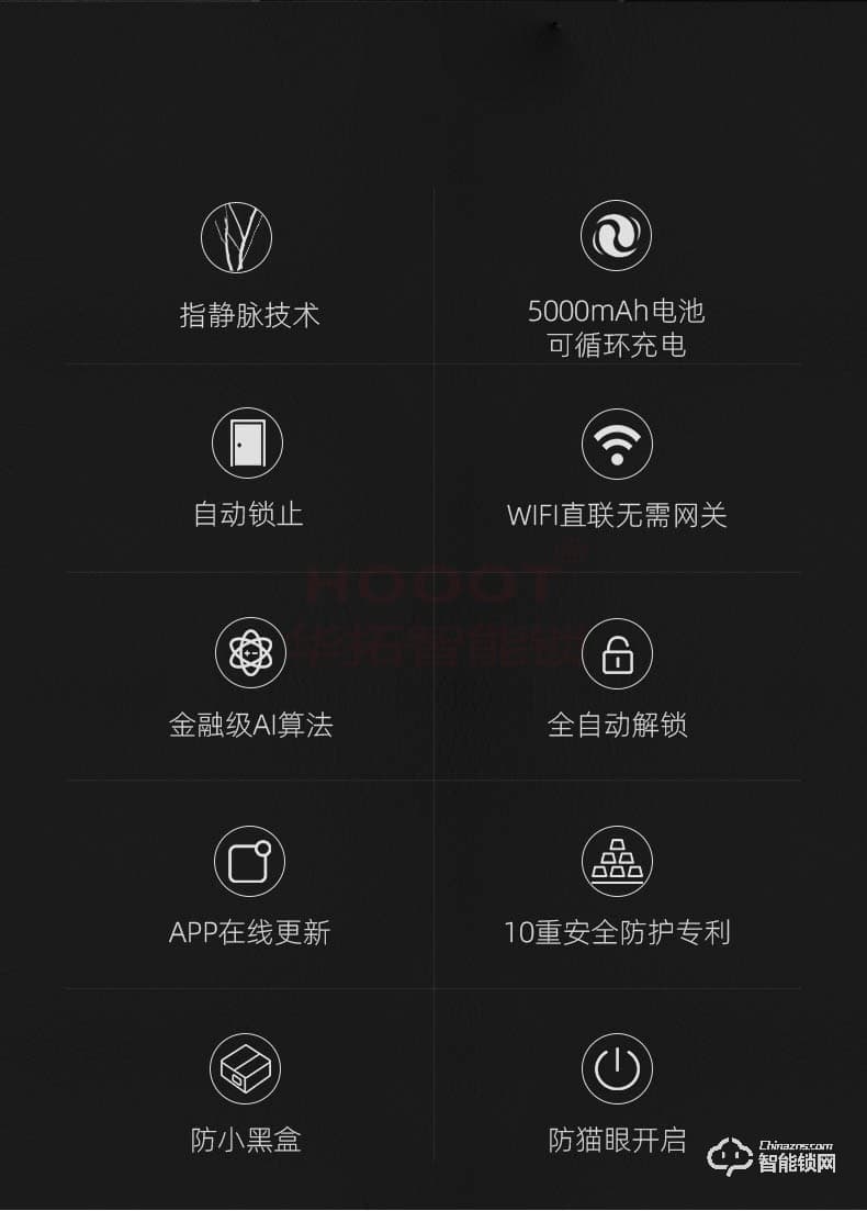 宏泰智能鎖 RL3全自動指靜脈密碼門鎖